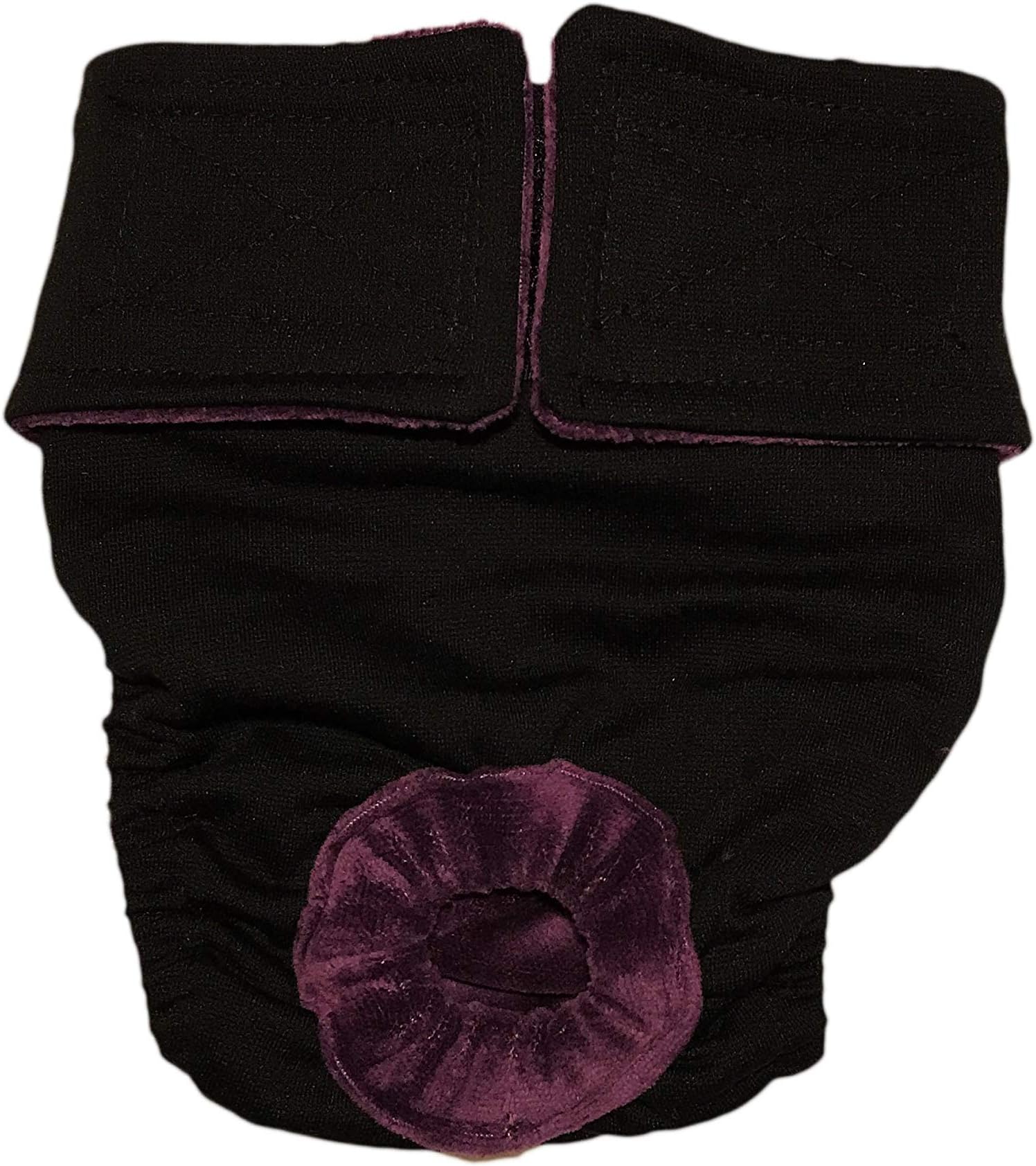Barkertime Cat Diapers - Made in USA - Black Washable Cat Diaper for Piddling, Spraying or Incontinent Cats