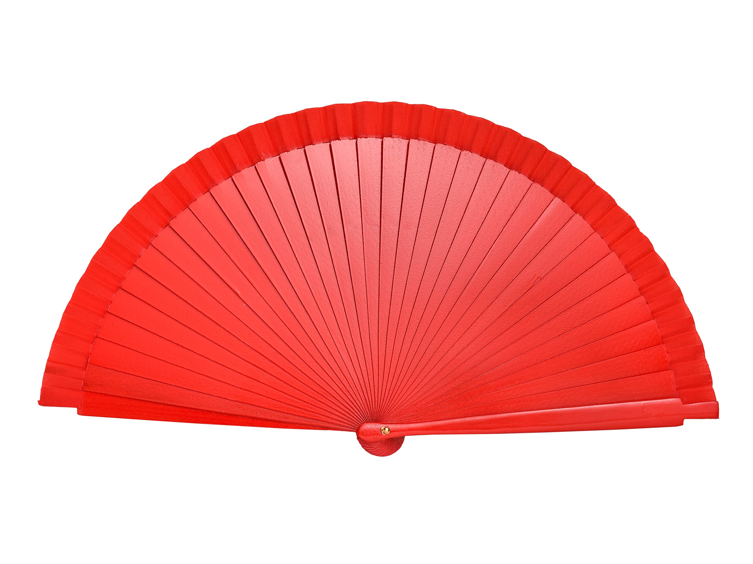 Spanish Folding Fan for Women Vintage Wooden Hand Fan for Dance Party Performance and Gift(Red)