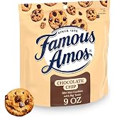Famous Amos Chocolate Chip Cookies, Bite-Size Cookies, 8 Bags, 9 Oz Each | Resealable bags of crunchy Famous Amos cookies, mini chocolate chip cookies for sharing and snacking