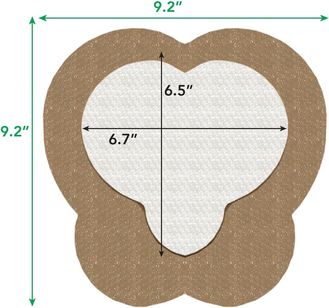 Sacral Superabsorbent Silicone Foam Dressing 9.2" X 9.2" Box of 5; Wound Dressing By Areza Medical: Health & Personal Care