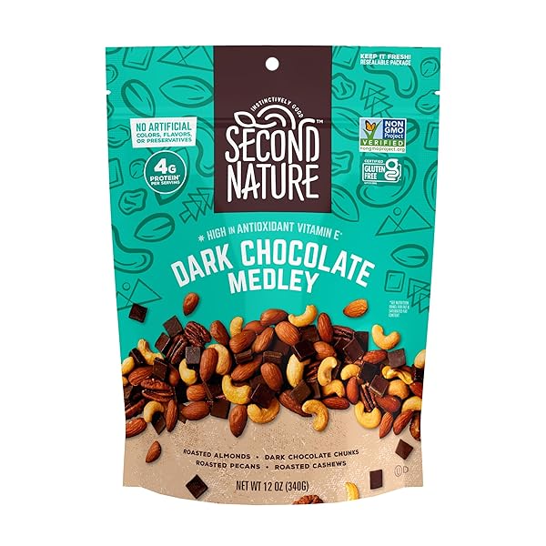 SECOND NATURE DARK CHOCOLATE MEDLEY TRAIL MIX, 12...
