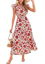 PRETTYGARDEN Women's 2025 Summer Floral Midi Dress