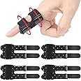 Wisesso Trigger Thumb Splints, Finger Splint for Broken/Straightening/Arthritis, Breathable Thumb Brace for Thumb/Middle/Ring/Index/Pinky Finger, Black, Short, 4pcs
