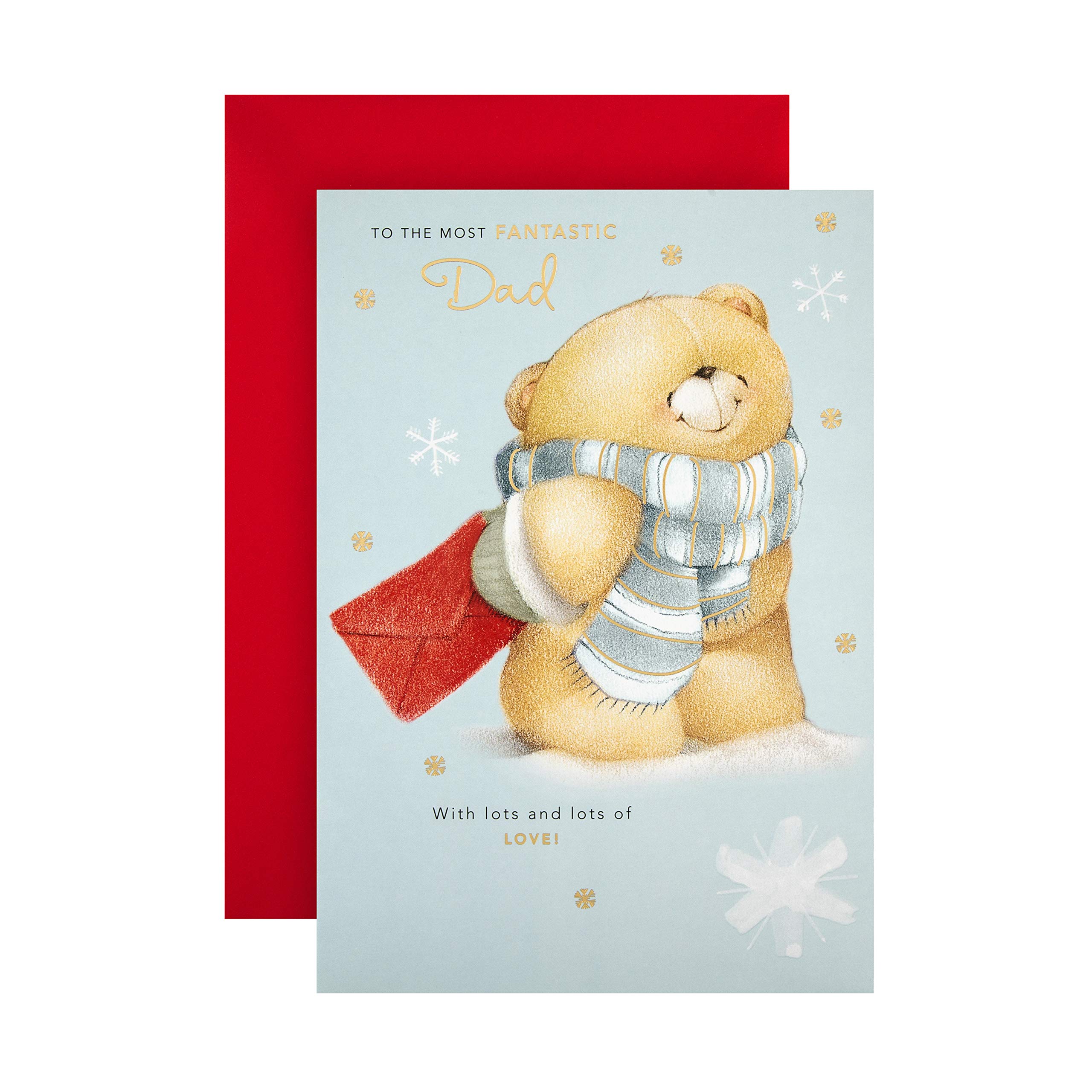 Hallmark Christmas Card for Dad - Cute Forever Friends Design