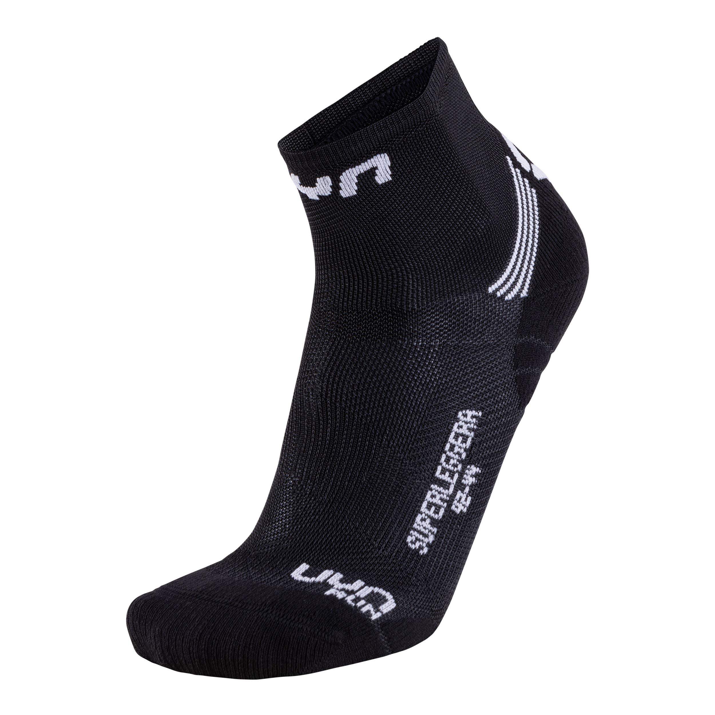 UYN S100076 RUN SUPERLEGGERA Socks Men's Black/Pearl Grey 38