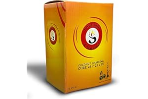 Hookah Charcoal Cubes - Tablets for Shisha - 72 Count Coconut Charcoal – Natural, No Odor, No Bad Taste – Premium Cubes – 2.5 cm - Vacuum sealed - Anti-Humidity Pouch - Sunlight Charcoal