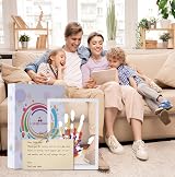 CHERRY CHEERS Family Handprint Kit DIY Frame Non-Toxic Paints Transparent Sheets view 8