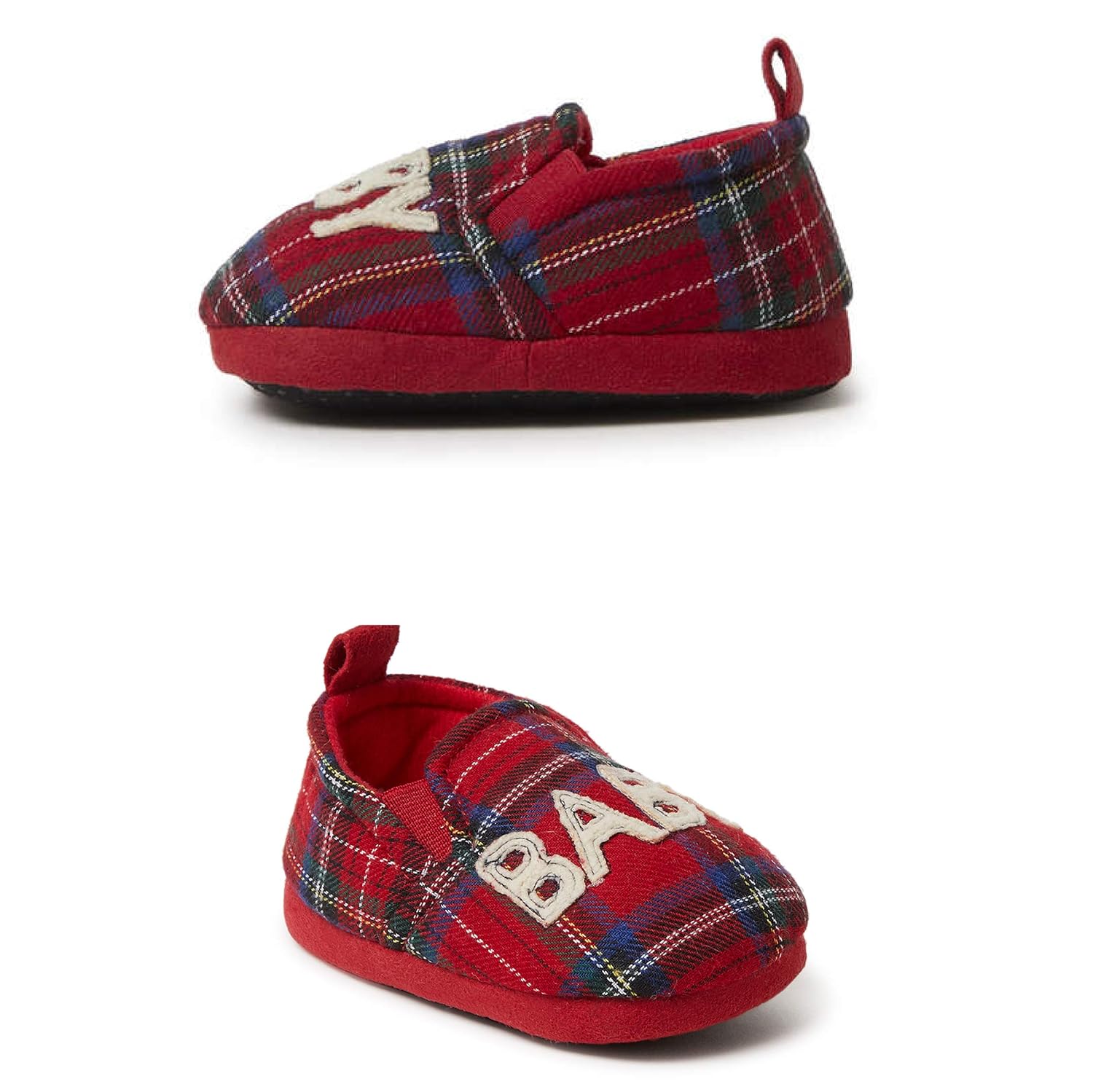 baby bear plaid slippers