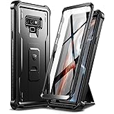 Dexnor Full Body Case for Samsung Galaxy Note 9/6.4 inches, [Built in Screen Protector and Kickstand] Heavy Duty Military Grade Protection Shockproof Protective Cover for Galaxy Note 9,Black