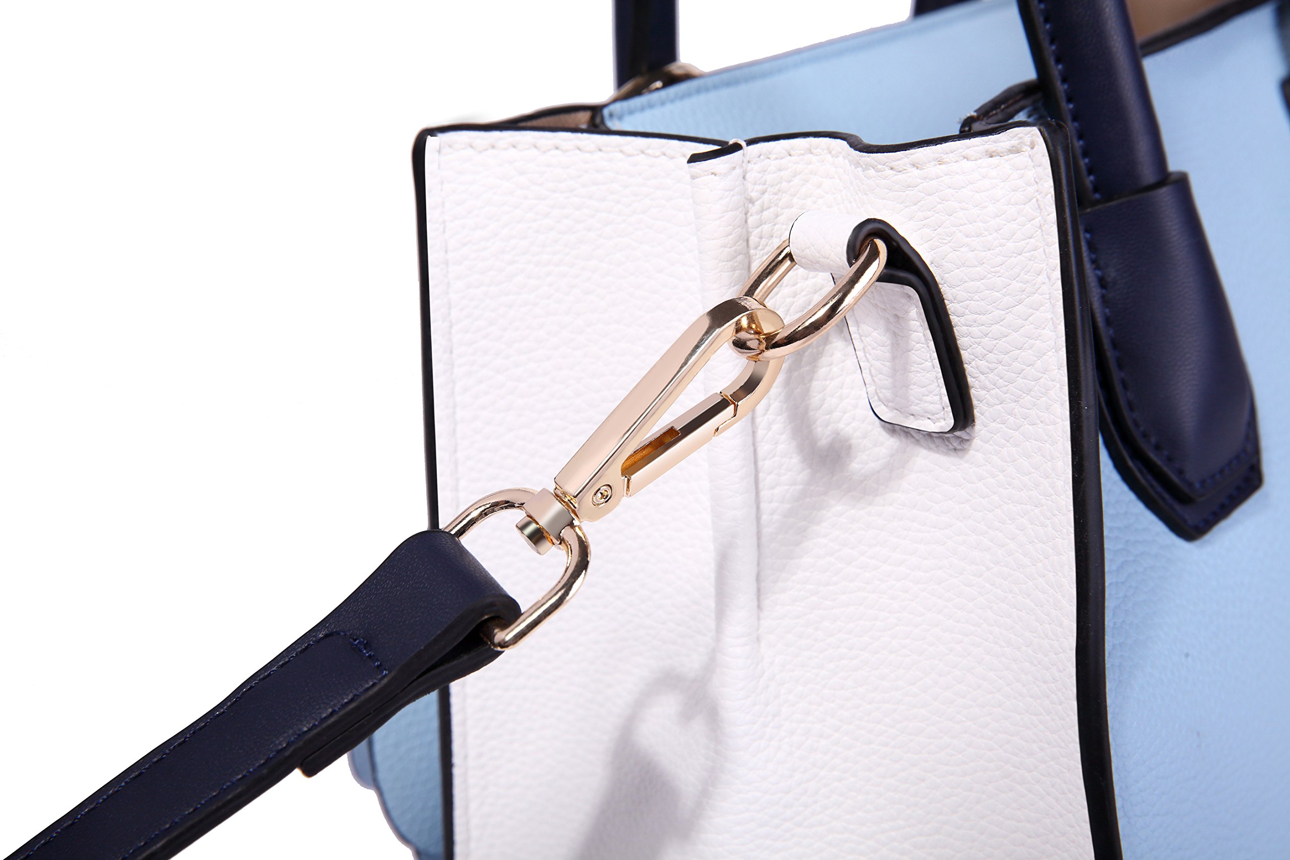 Ruiatoo Top Handle Handbag Flower Portable Satchel Tote Purse Shoulder Crossbody Bags Blue