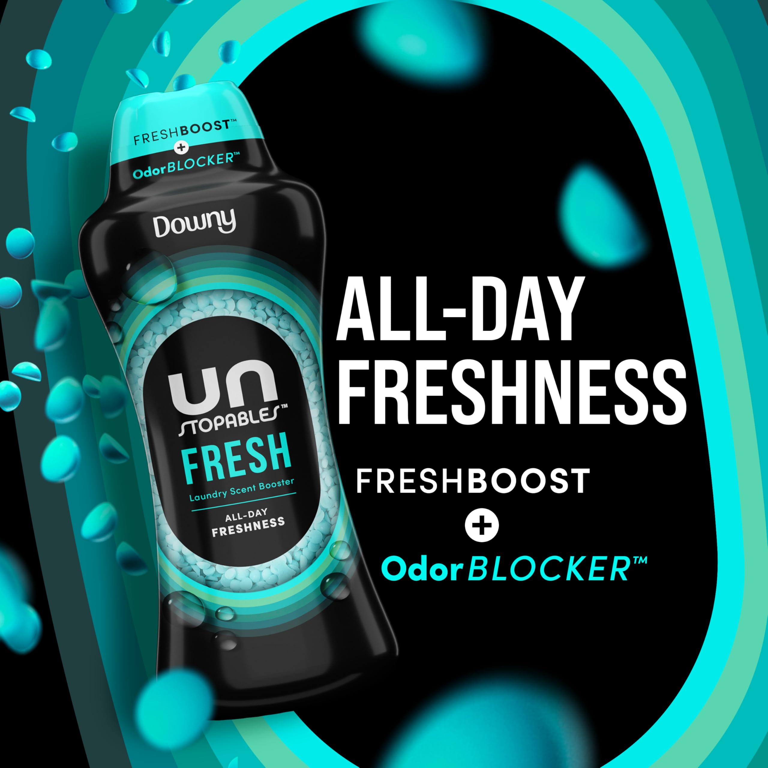 Downy Unstopables In Wash Scent Booster Beads, Fresh Scent, 24 oz, Laundry Beads for odor Protection, Downy Scent Booster Beads, Laundry Scent Boosters
