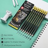 Drawlish Sketching Pencils Set of 8 B, 2B, 4B, 6B, 8B, HB, 2H, 4H view 4