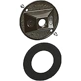 Hubbell-Raco 5197-2 Round Cluster Cover, for Use with Weatherproof Boxes, Die Cast Zinc, Powder Coated