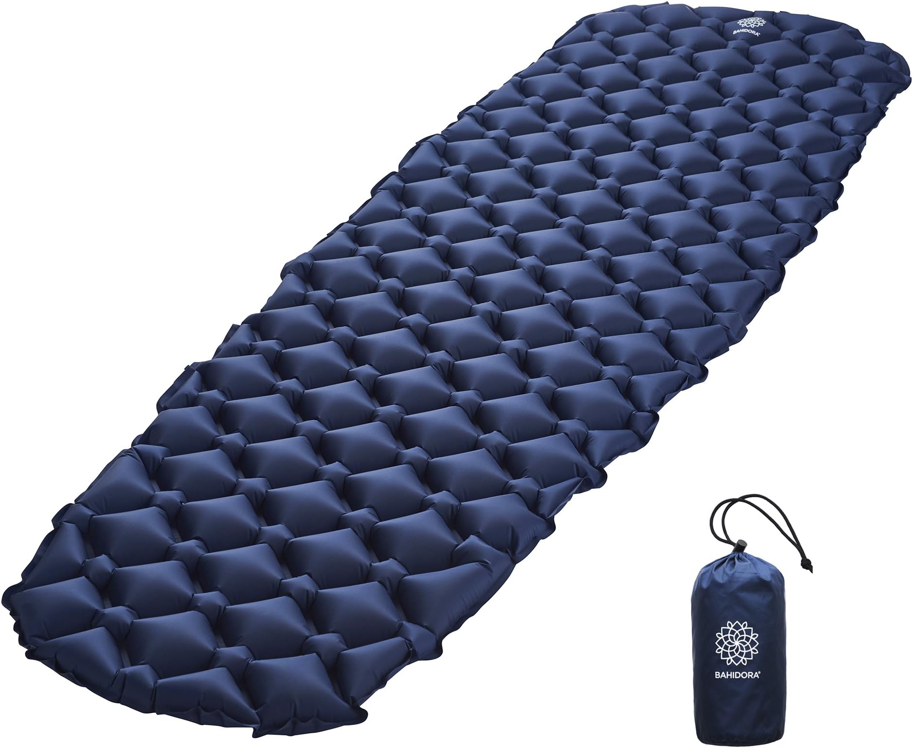 Bahi Dora Sleeping Pad Camping Ultralight Sleeping Mat Small Pack Size Inflatable Air Mattress. Camping Outdoor - Ideal for camping, hiking and Backpacking