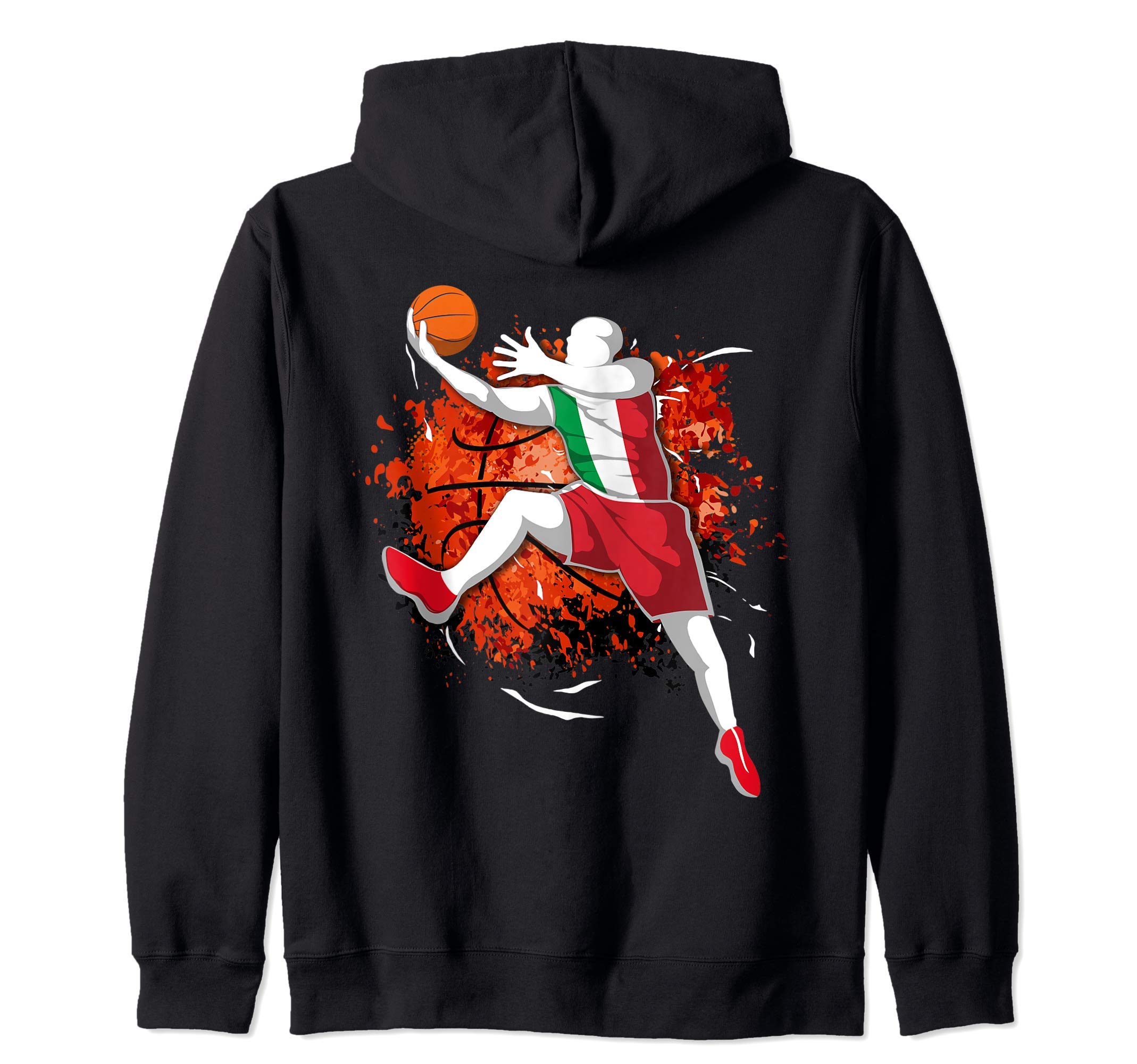 Proud Italy Basketball Lovers Italian National Flag Sport Zip Hoodie