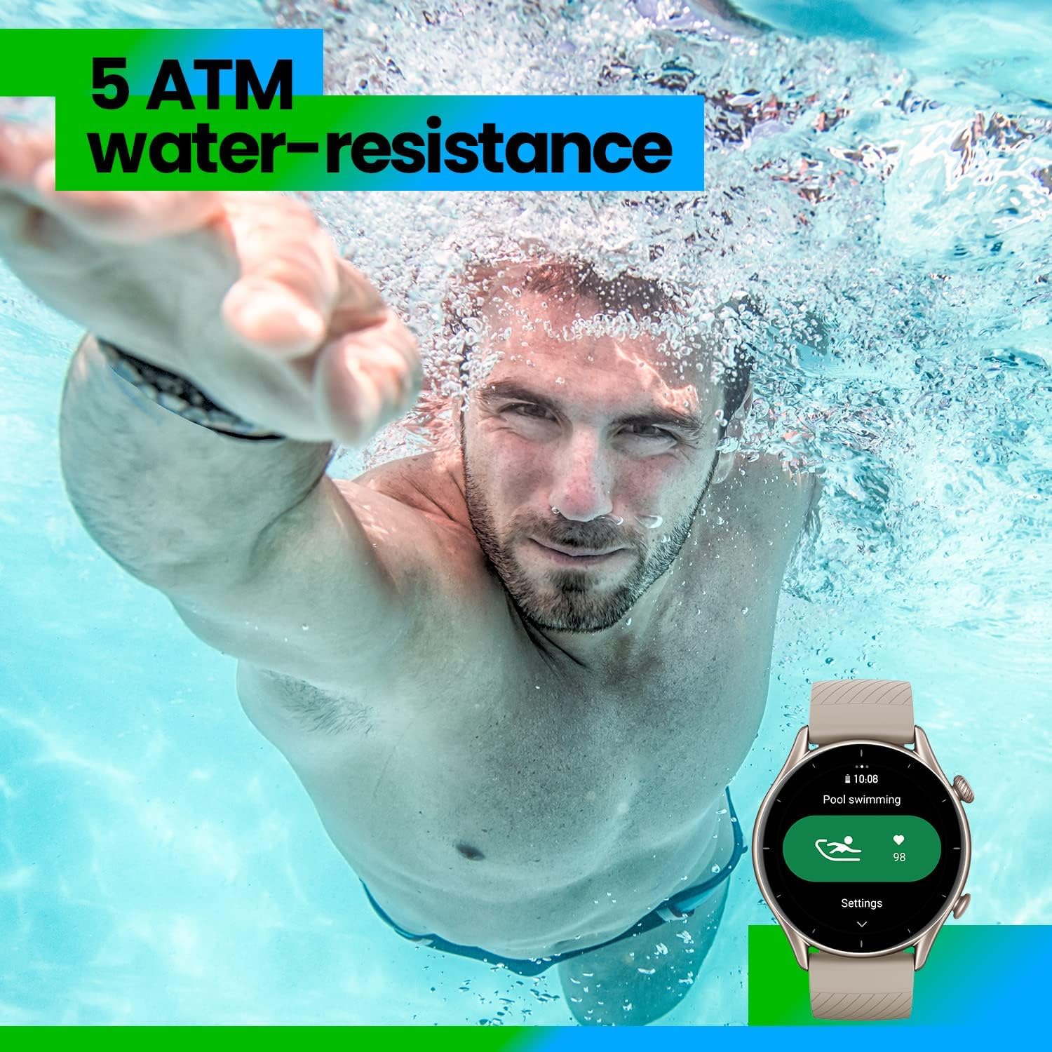 Amazfit Smartwatch GTR 3 46 mm with Health Monitoring, SpO2, Sleep, Stress, Cycle Monitoring, Sports Watch, GPS Sports Watch with 150+ Sports Modes, 21 Day Battery, Alexa for Men and Women
