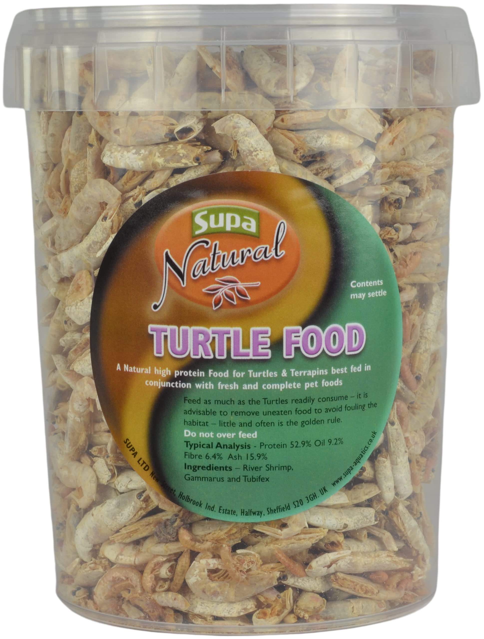 Supa Natural Turtle & Terrapins Food, 1 Litre Bucket | Made Using Premium Quality Natural Ingredients,