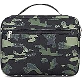 JIANYA Bible Cover for Boys Kids Bible Case Church Bag Childrens Bible Carrying Case with Handle and Zippered Pocket, Camo Green