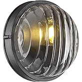FEMILA 10" Round Bulkhead Outdoor Wall Light, Nautical Outdoor Lighting, Black Outdoor Light Fixture for Front Door/Porch/Pat