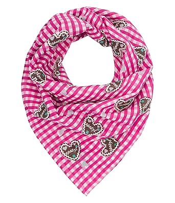 SIX Halstuch: Entzückendes Tuch mit Vichy-Karo, 100% Baumwolle, passend zum Trachten-Outfit, Damenschal für jedes Fest, 65x65