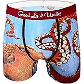 Good Luck Undies Men's Fish and Ocean Animal Boxer Brief Underwear
