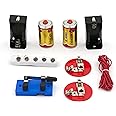 EISCO Simple Circuit Kit - Electricity Kit for Building Basic, Parallel & Series Circuits - Includes Batteries, Wire, Bulbs, Knife Switch, Holders & Experiment Guide