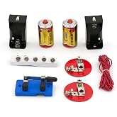 Eisco Simple Circuit Electricity Kit, Series &amp; Parallel Circuits, 13 Piece | Basic Circuit Builds, Short-Circuit Experiments, Safe Setup Guide, STEM Activities, STEM Projects, Science Projects