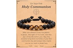 UNGENT THEM Mens Natural Stone Bracelet - Anniversary Graduation Birthday Father's Day Easter Christmas Valentine's Day Gifts for Son, Dad, Brother, Nephew, Lover