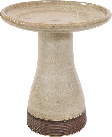 Amazon Com Sunnydaze Outdoor Ceramic Bird Bath Duo Tone High Fired Hand Painted Uv And Frost Resistant Finish Patio Lawn Garden Decorative Birdbath Yam Sunnydaze Decor Garden Outdoor