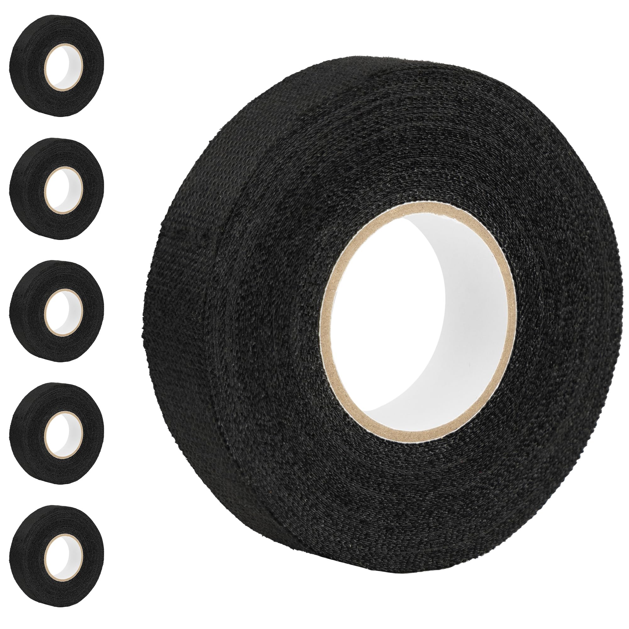 On1shelf® Black Wiring Loom Harness Cloth Tape for Car & Motorcycle Electricals | Heat-Resistant | 9mm, 15mm, 19mm, 25mm x 15m | Durable & Flexible (5, 15MM)