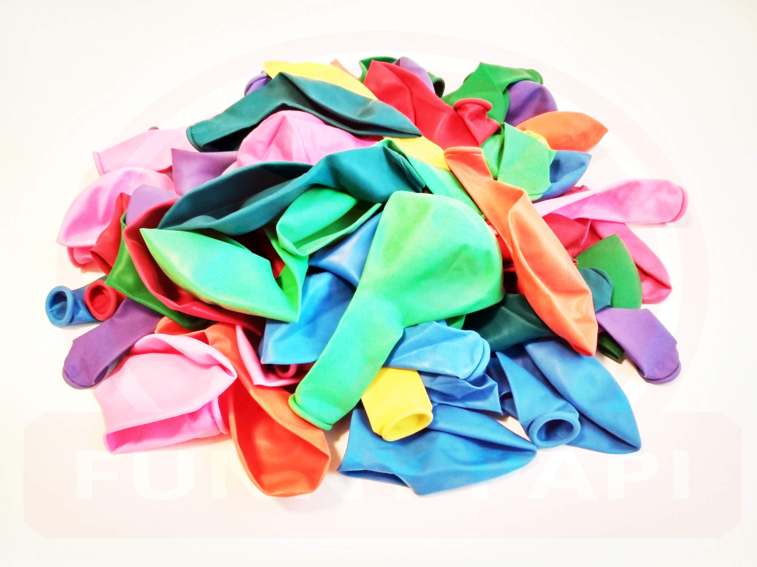 Funny Papi Party Balloons - Assorted 12 Inches Strong Balloons for Helium Or Air - 10 Colors Latex Balloon - 100 pcs