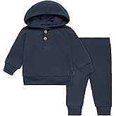 Modern Moments by Gerber Baby Girls' Mini-Waffle 2-piece Hoodie and Pant Set