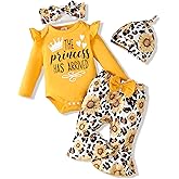 SODLON Newborn Baby Girl Clothes Infant Outfits Clothing Ruffle Romper Bell Bottoms Flared Pants Outfit Sets for Baby Girls