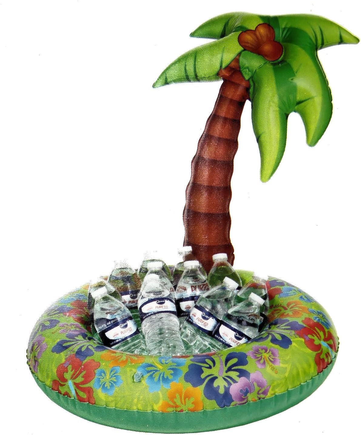 Midwood Brands Palm Tree Inflatable Tabletop Cooler for Patio, Luau, Picnic or BBQ