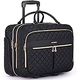 BAGSMART Rolling Laptop Bag Women, Rolling Briefcase for Women, 17.3 Inch Laptop Bag with Wheels Computer Bag Laptop Case for Work Travel Business