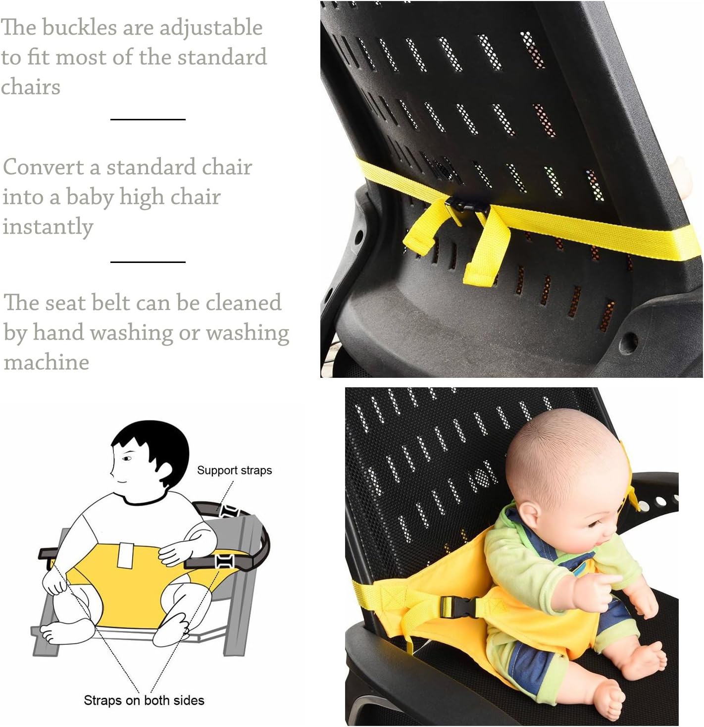 car seat in restaurant high chair