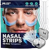 Peace&Quiet PQ Nasal Strips - 40 Nasal Strips for Sleeping, Transparent