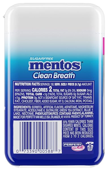MENTOS PEPPERMINT MINT, 150COUNT
