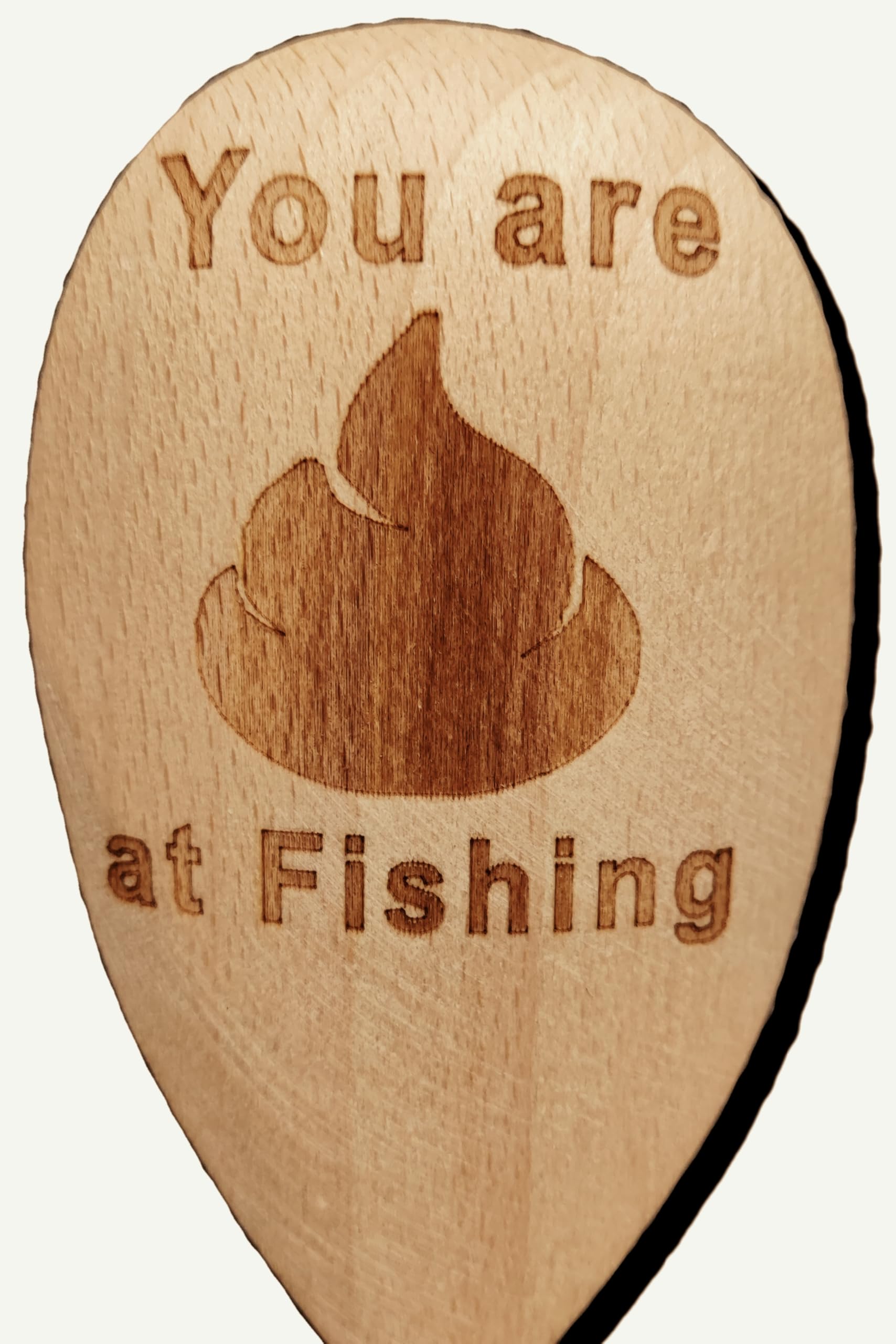 Fishing Wooden Spoon Engraved Fisherman Loser Booby Prize Worst Fish Novelty Joke Baking Gift Present