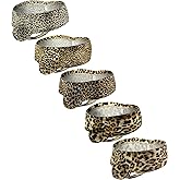 iKingsky Men's Leopard Cheeky Boxer Briefs Sexy Mini Cheek Thong Underwear Low Rise Brazilian Back Mens under Panties