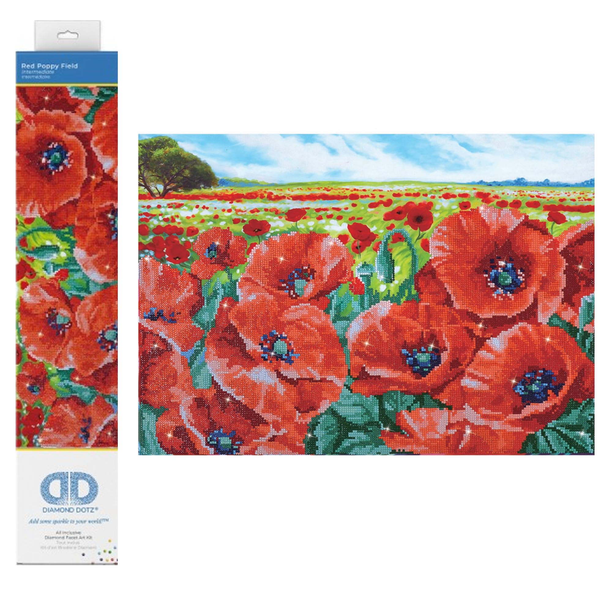 DIAMOND DOTZ Painting Kit: Red Poppy Field