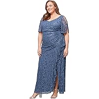 Amazon.com: Alex Evenings Women's Long Matte Jersey Mother of the Bride  Dress with 3/4 Sleeves (Plus Size), Classic Black, 14W : Clothing, Shoes &  Jewelry