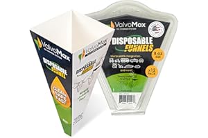 ValvoMax Disposable Funnel - Clean, Safe, Fast! - 8 oz - Pack of 12