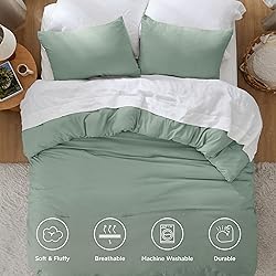 Bedsure King Size Comforter Set, Sage Green Soft