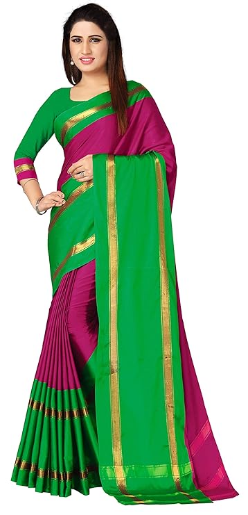 Womens Sana Silk Saree with Blouse Piece-CT