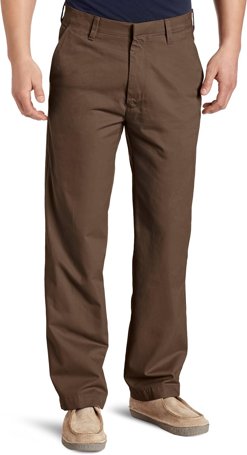 Haggar Mens Life Khaki Straight Fit Pants (Mocha, 30x32) at Amazon Men