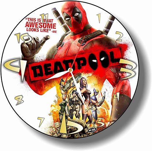 Amazon Com Orangestudio Deadpool 11 8 Handmade Wall Clock Get Unique Decor For Home Or Office Best Gift Ideas For Kids Friends Parents And Your Soul Mates Home Kitchen