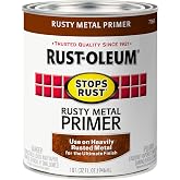 Rust-Oleum Stops Rust Brush On Rusty Metal Primer, Flat | Rust and Corrosion Resistant, Indoor and Outdoor Durability, Beautiful Finish on Metal, Quart
