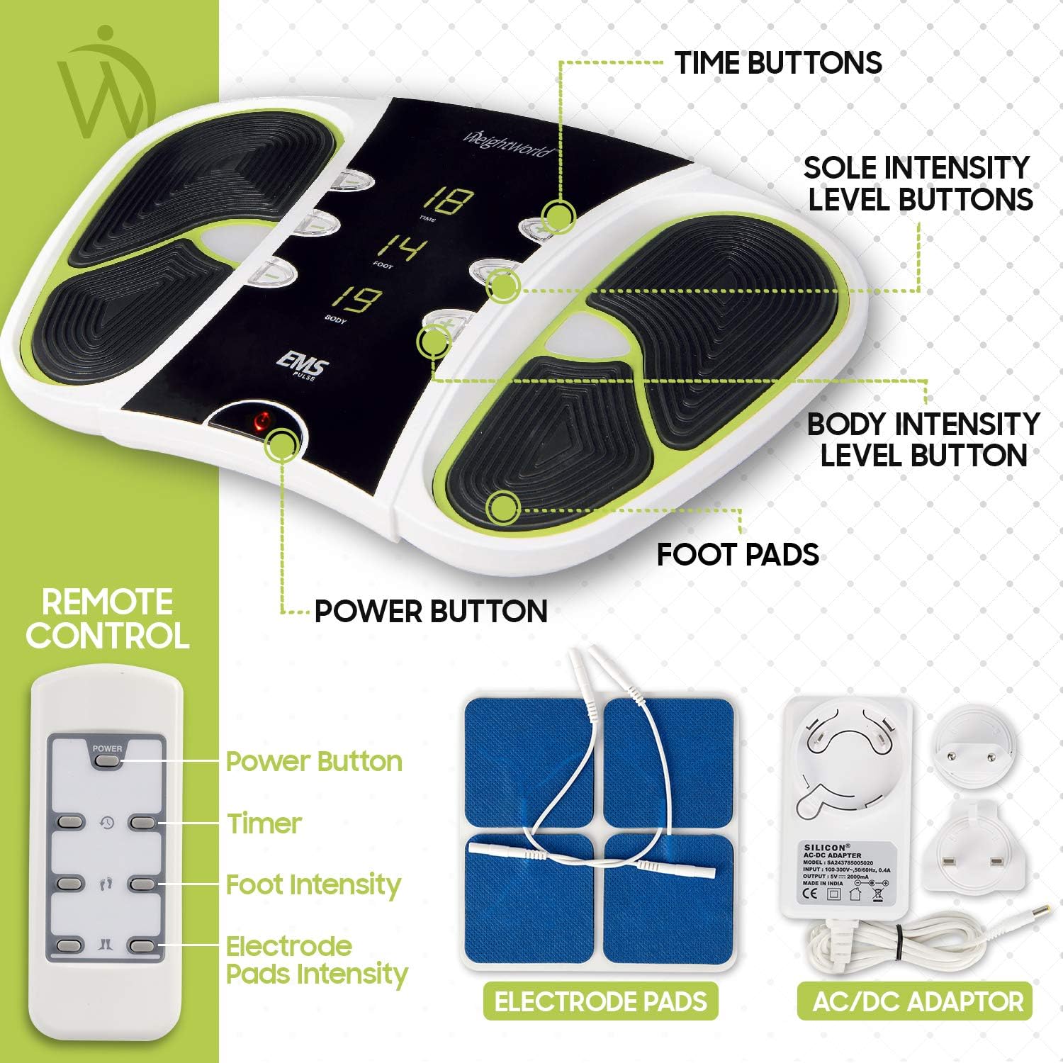 WeightWorld Circulator, Foot Circulation Machine with 99 Intensity Levels, EMS & TENS Technology, Includes Travel Bag - Image 3