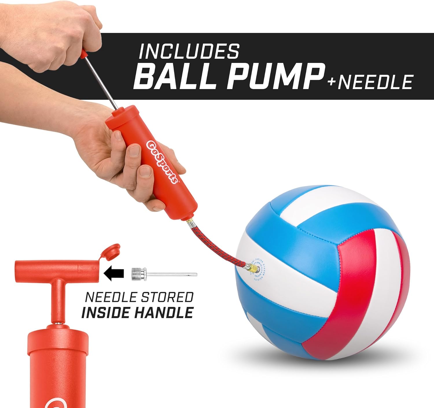 GoSports Soft Touch Recreational Volleyball | Regulation Size for Indoor or Outdoor Play | Includes Ball Pump - Choose Between Single or 6 Pack, Six Pack : Sports & Outdoors